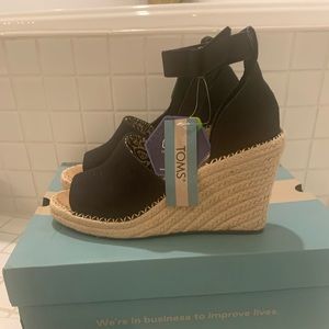 Black Toms Marisol Wedges 7.5